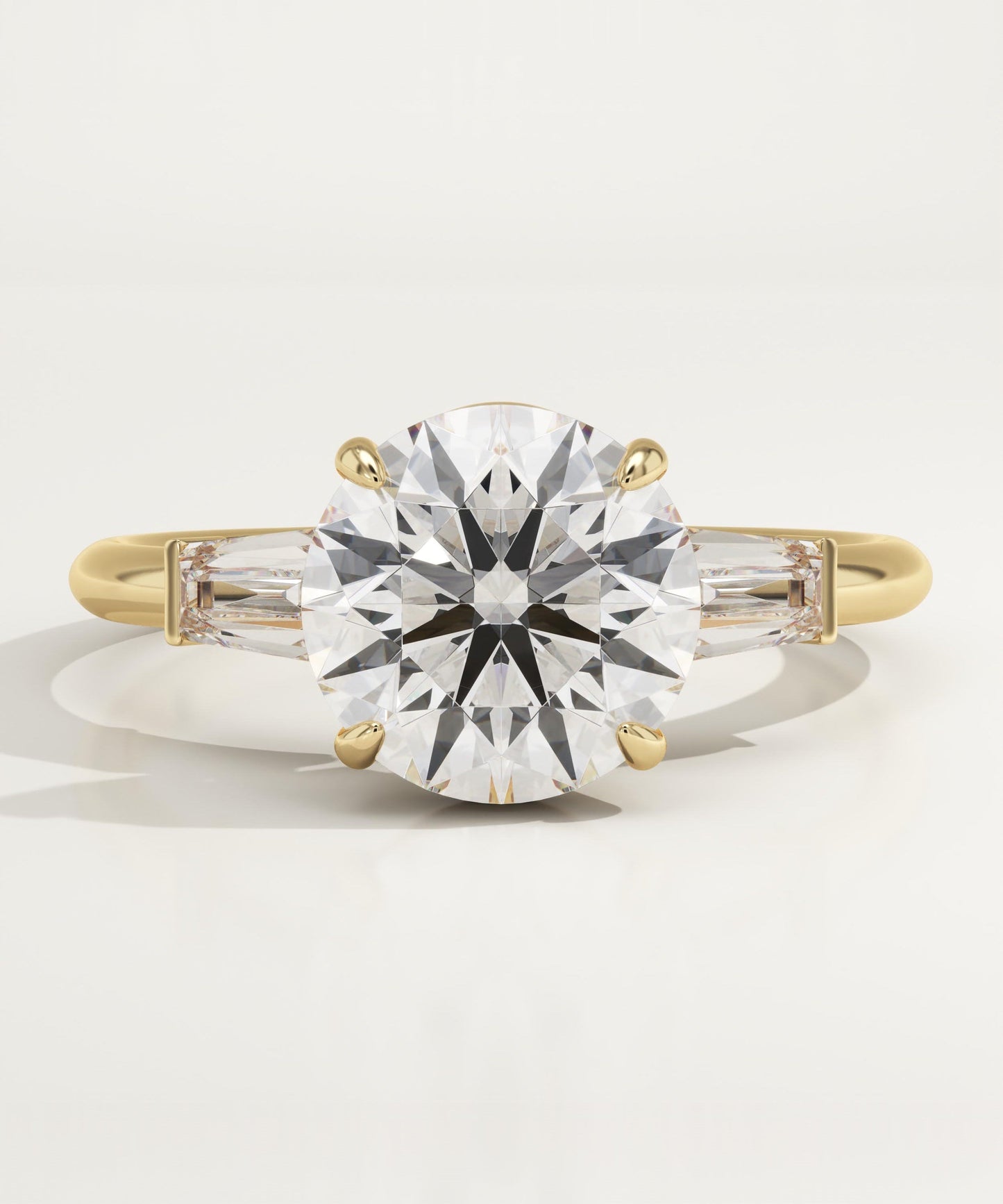 Round Cut Three Stone Lab-Grown Diamond Engagement Ring