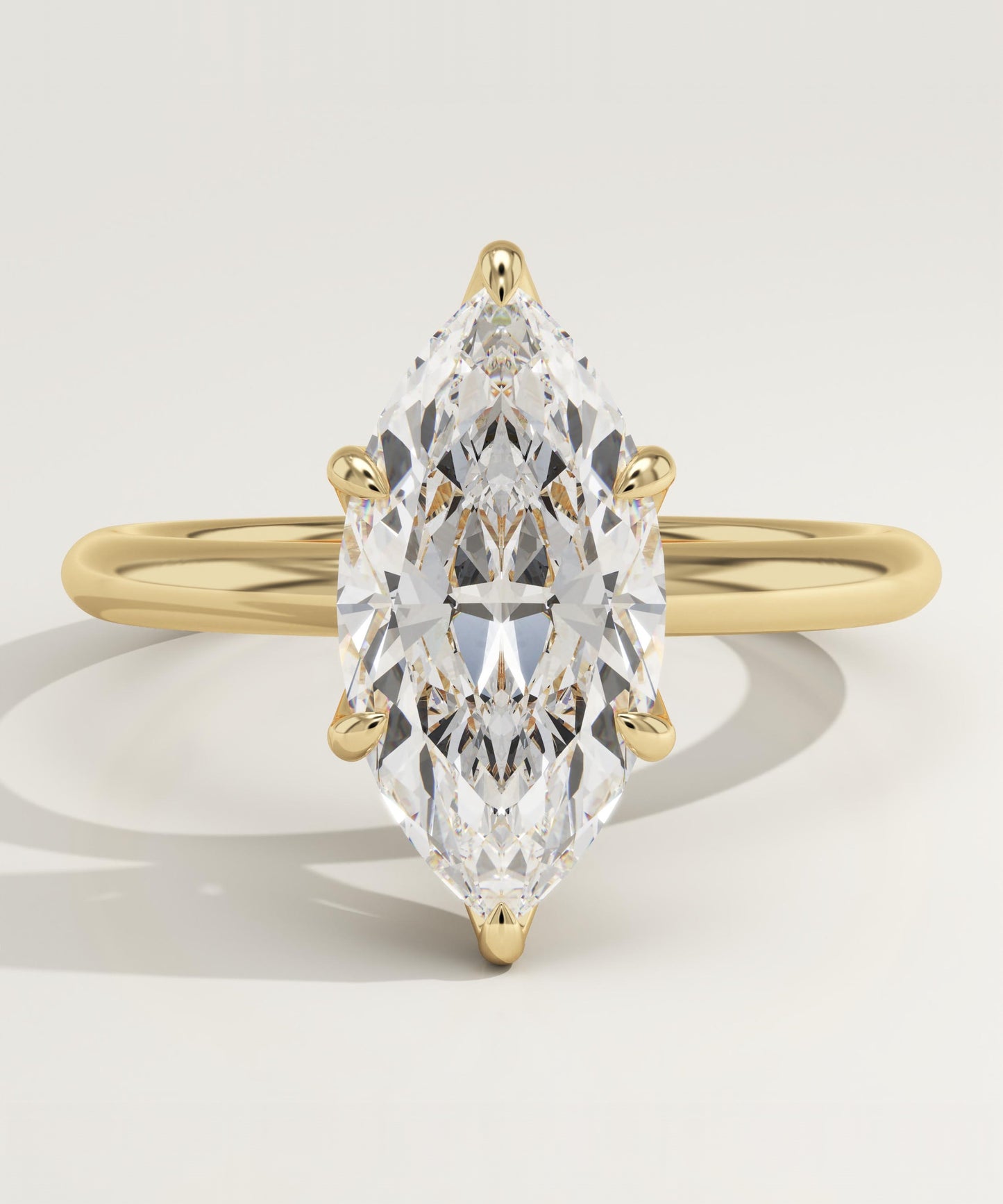 1.75 CT Marquise Cut Solitaire Moissanite Engagement Ring