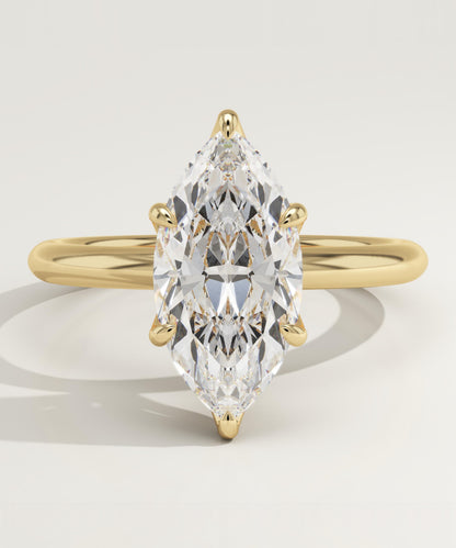 1.75 CT Marquise Cut Solitaire Moissanite Engagement Ring
