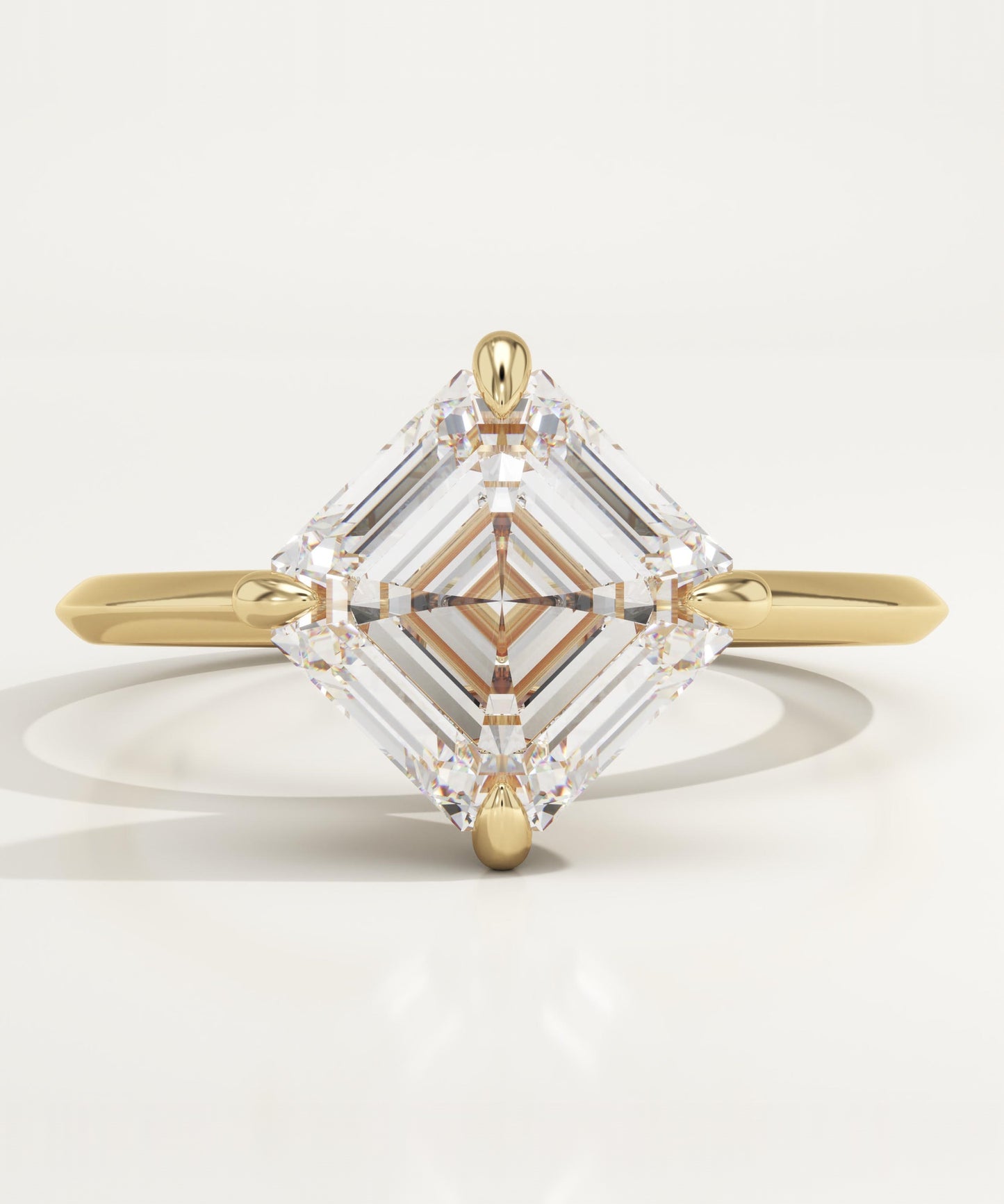 Asscher Cut Solitaire Lab-Grown Diamond Engagement Ring