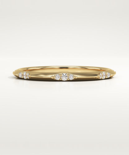 0.09 TCW Round Lab-Grown Diamond Flush Setting Wedding Band