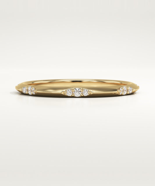0.09 TCW Round Lab-Grown Diamond Flush Setting Wedding Band