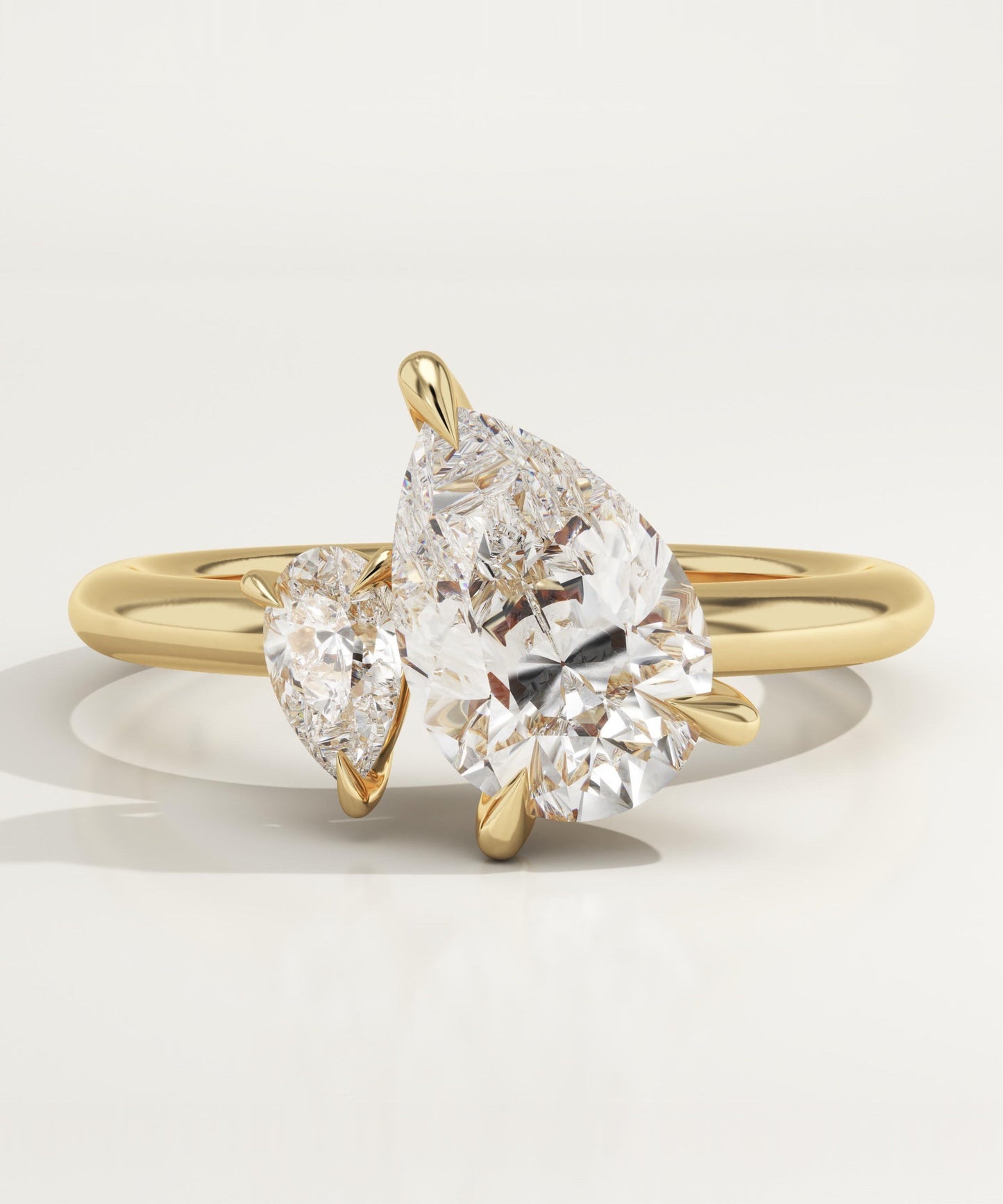 1.5 TCW Pear Cut Toi Et Moi Lab-Grown Diamond Engagement Ring