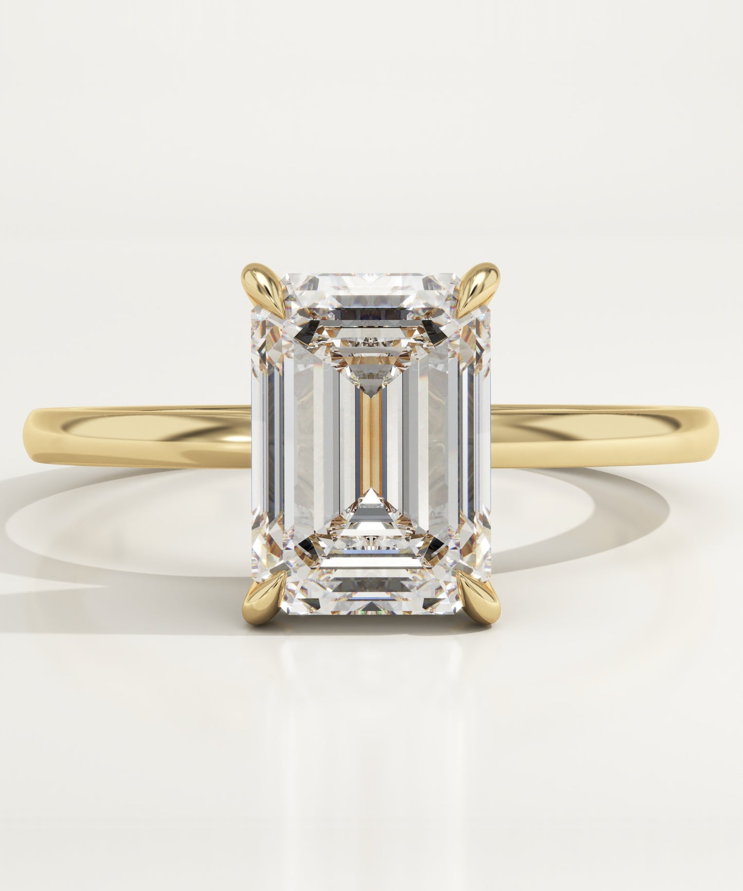 2.5 CT Emerald Cut Moissanite Solitaire Engagement Ring (US Size 7.5 Ready To Ship)