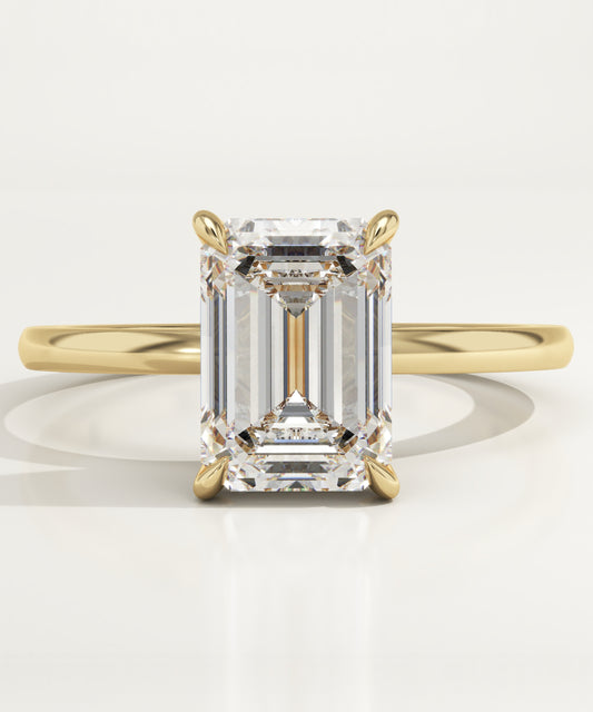 2.5 CT Emerald Cut Moissanite Solitaire Engagement Ring (US Size 7.5 Ready To Ship)