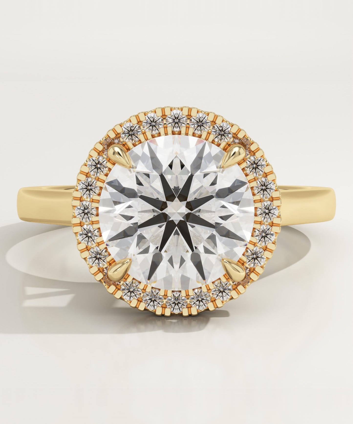 Round Cut Halo Lab-Grown Diamond Engagement Ring