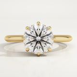2.0 CT Round Cut Solitaire Lab-Grown Diamond Engagement Ring