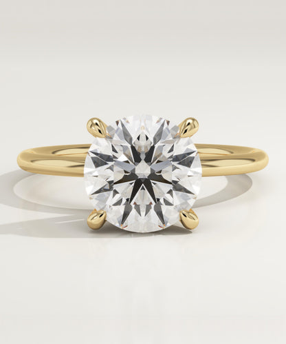 Round Cut Solitaire Lab-Grown Diamond Engagement Ring