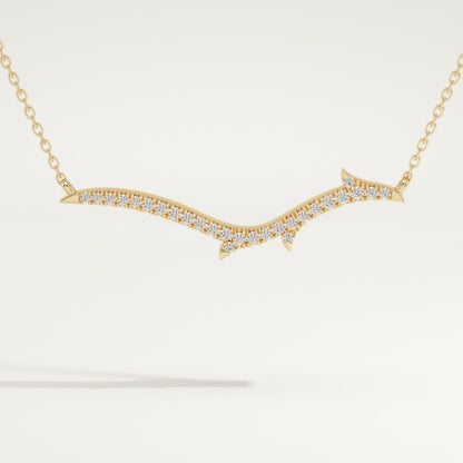 0.123 TCW Round Lab-Grown Diamond Nature Inspired Necklace
