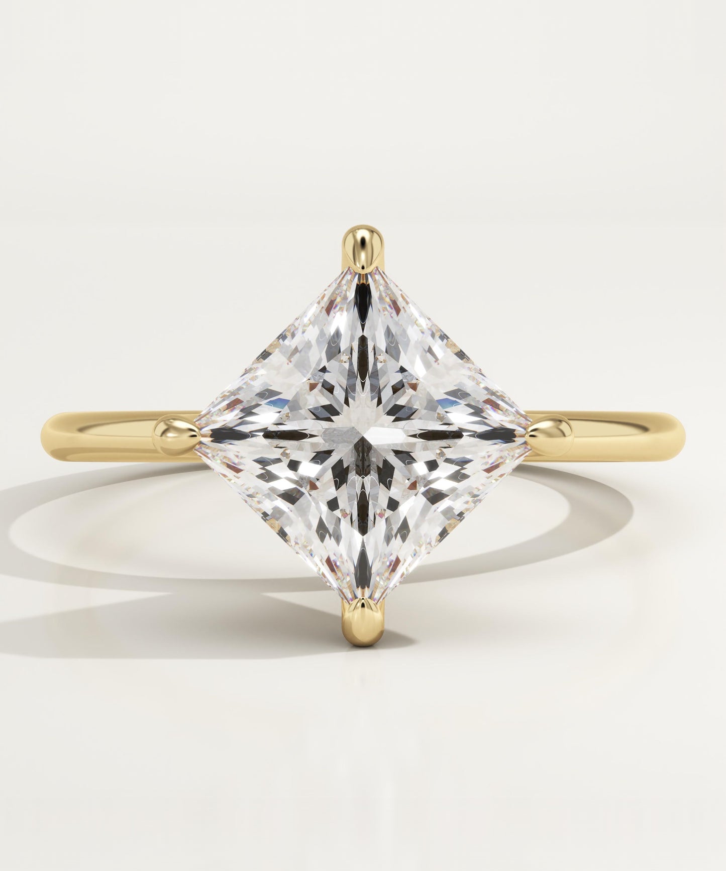 East West Princess Cut Solitaire Lab-Grown Diamond Engagement Ring