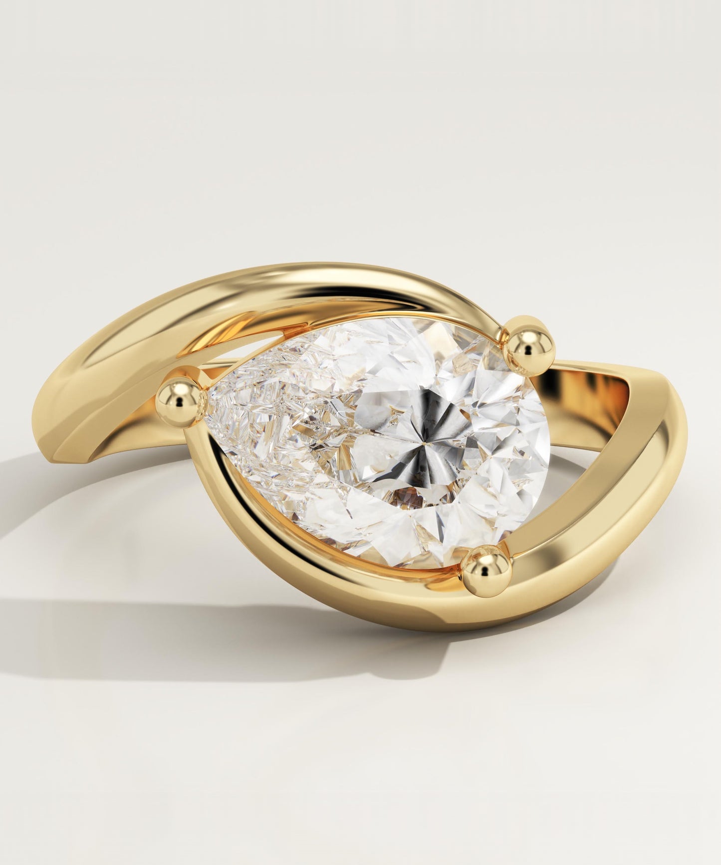 Pear Cut Solitaire Lab-Grown Diamond Engagement Ring