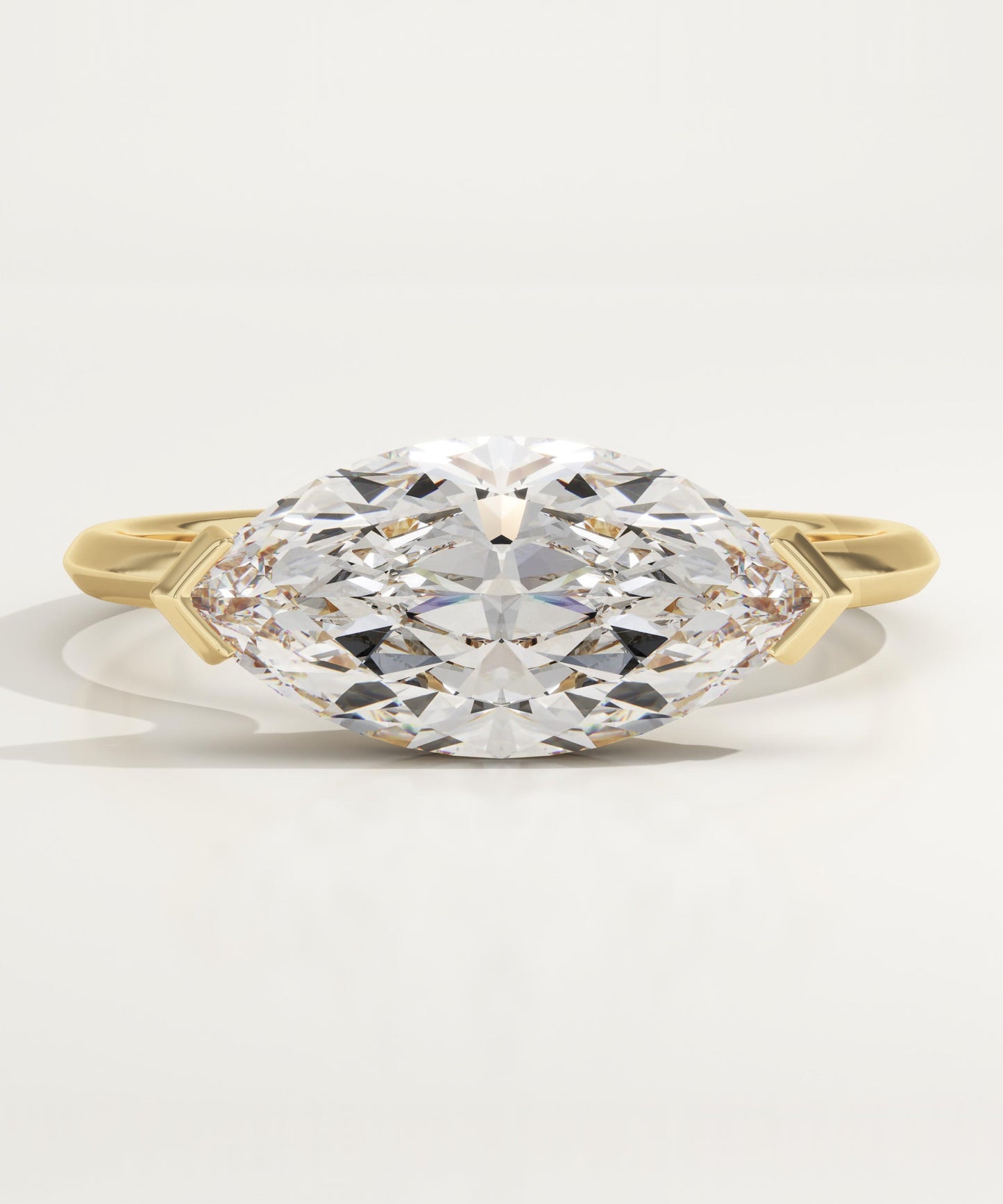 1.75 CT East West Marquise Cut Solitaire Moissanite Engagement Ring