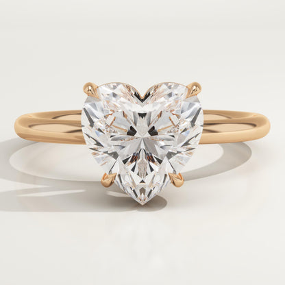 Heart Cut Solitaire Lab-Grown Diamond Engagement Ring