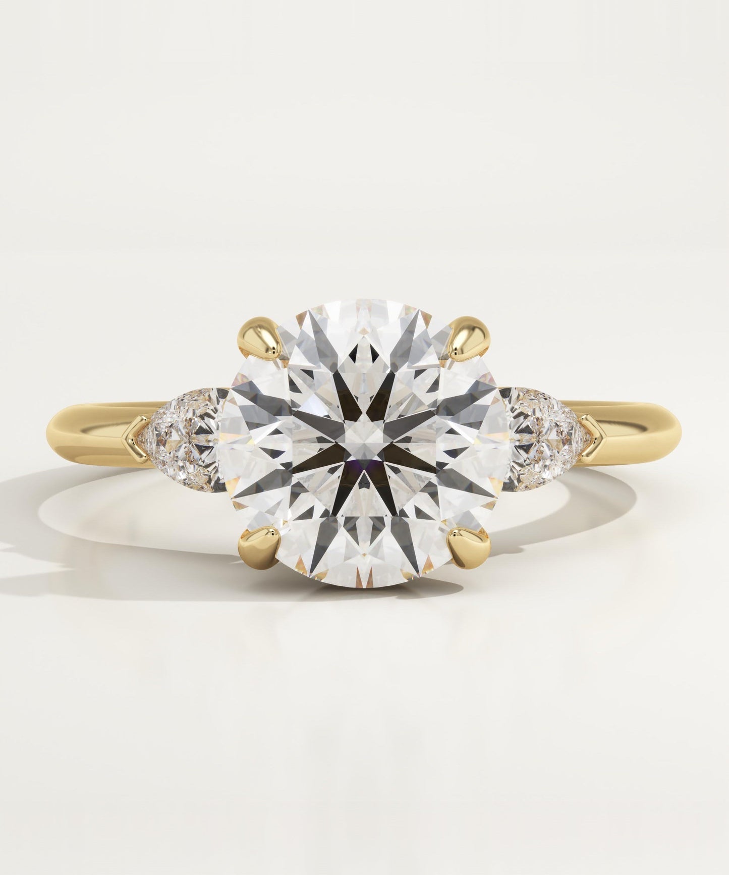 Round Cut Three Stone Lab-Grown Diamond Engagement Ring