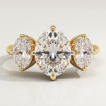 2.0 CT Oval Cut Three Stone Lab-Grown Diamond Engagement Ring