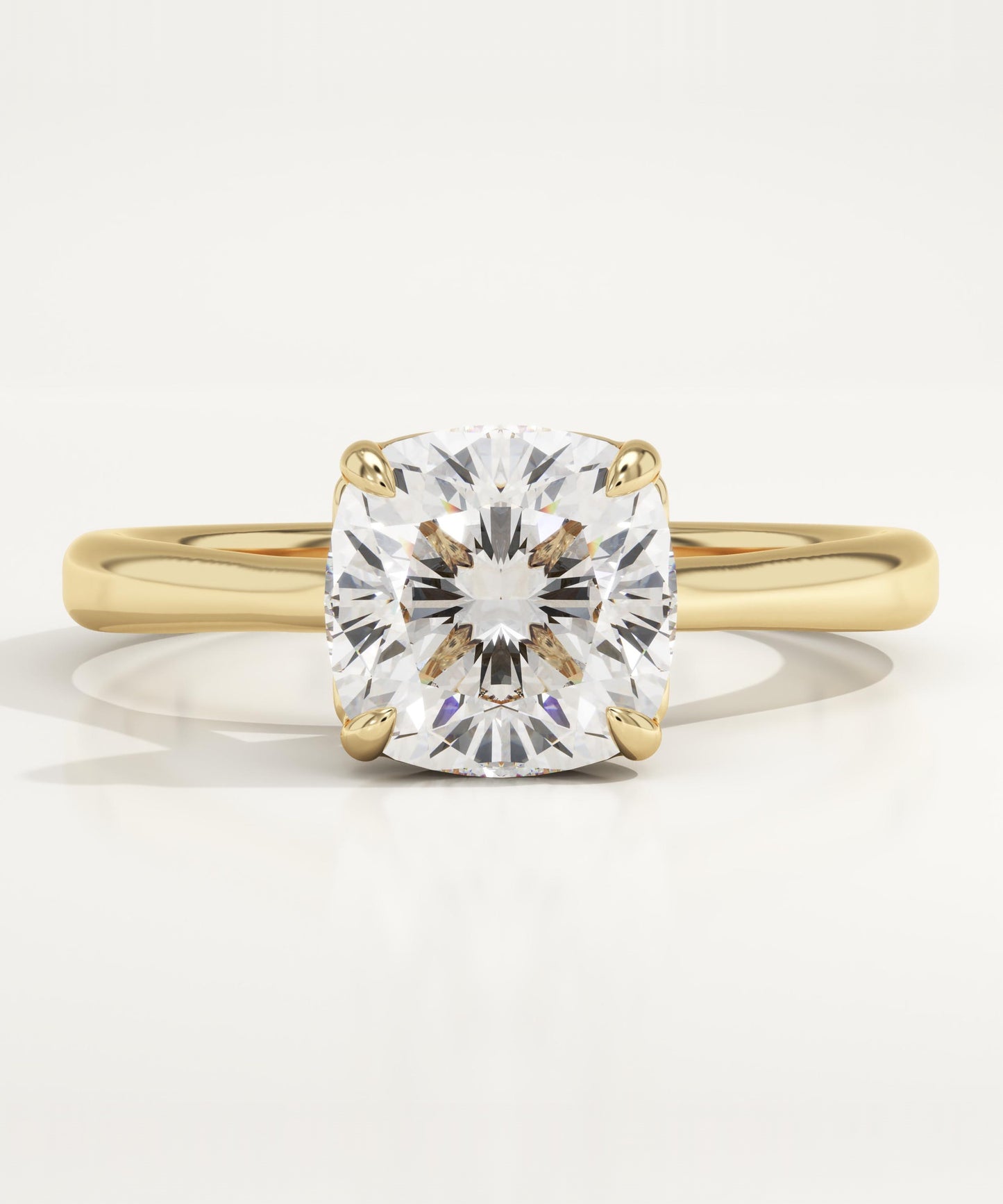 1.75 CT Cushion Cut Solitaire Moissanite Engagement Ring