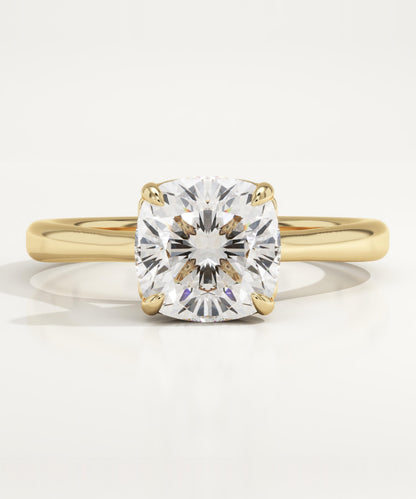 1.75 CT Cushion Cut Solitaire Moissanite Engagement Ring