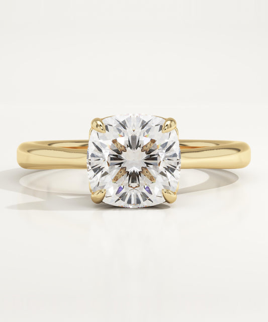 1.75 CT Cushion Cut Solitaire Moissanite Engagement Ring