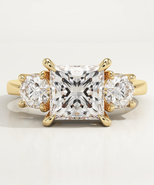 Princess Cut Three Stone Lab-Grown Diamond Engagement Ring