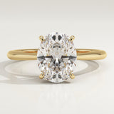 2.0 CT Oval Cut Solitaire Lab-Grown Diamond Engagement Ring