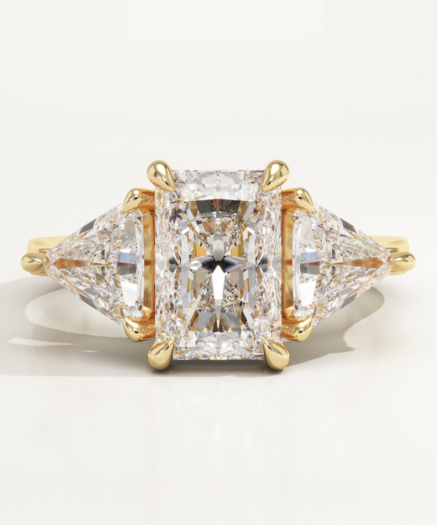 Radiant Cut Three Stone Lab-Grown Diamond Engagement Ring