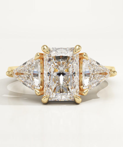 Radiant Cut Three Stone Lab-Grown Diamond Engagement Ring