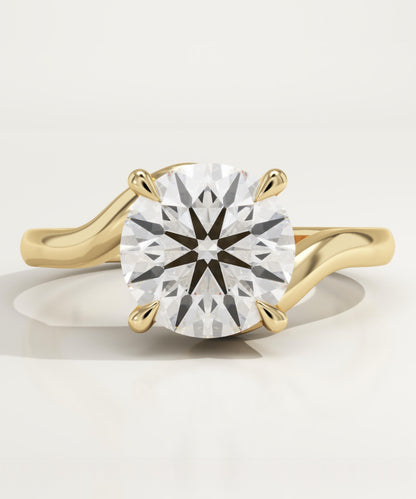 Round Cut Solitaire Lab-Grown Diamond Engagement Ring