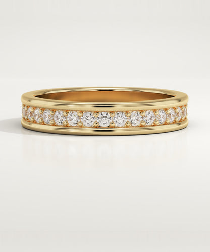 0.7 TCW Round Lab-Grown Diamond Full Eternity Wedding Band