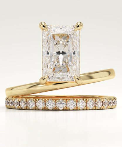 Radiant Cut Pave Lab-Grown Diamond Engagement Ring