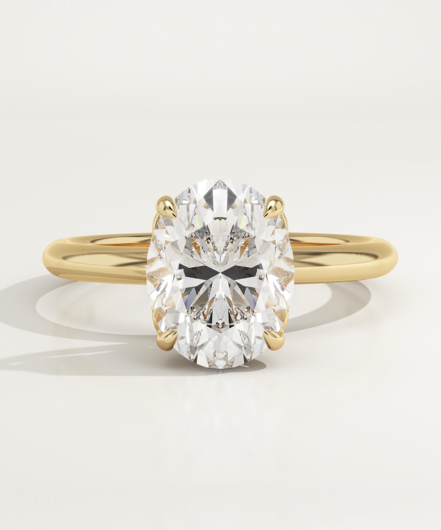 Oval Cut Solitaire Lab-Grown Diamond Engagement Ring