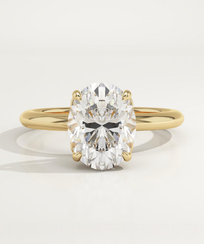 Oval Cut Solitaire Lab-Grown Diamond Engagement Ring
