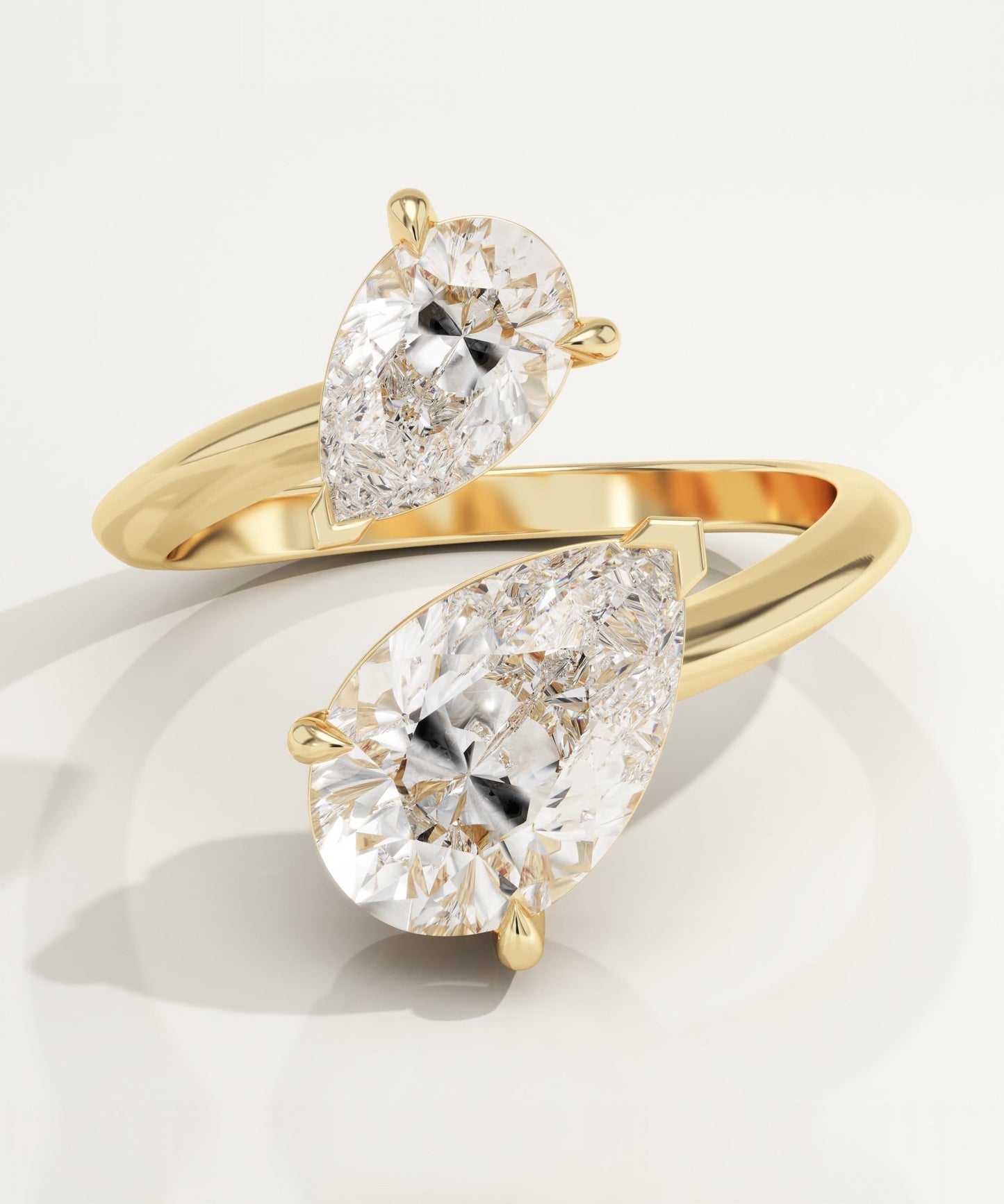 2.75 TCW Pear Cut Toi Et Moi Lab-Grown Diamond Engagement Ring