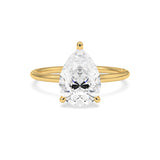 2.0 CT Pear Cut Hidden Halo Lab-Grown Diamond Engagement Ring