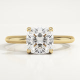 2.0 CT Cushion Cut Solitaire Lab-Grown Diamond Engagement Ring