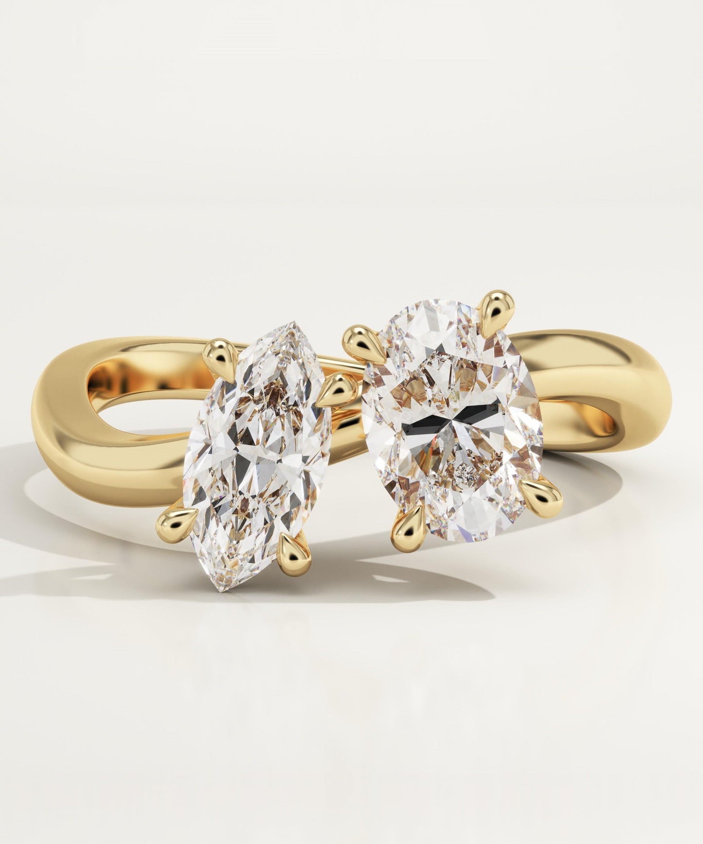 1.25 TCW Oval & Marquise Cut Toi Et Moi Lab-Grown Diamond Engagement Ring