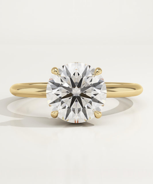 Round Cut Solitaire Lab-Grown Diamond Engagement Ring