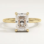 2.0 CT Radiant Cut Hidden Halo Lab-Grown Diamond Engagement Ring