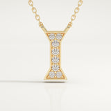 0.083 TCW Round Lab-Grown Diamond I Initial Necklace