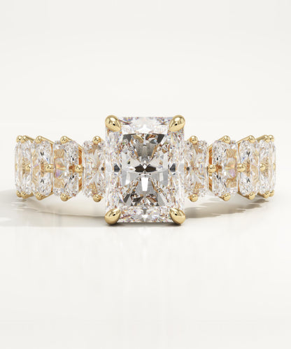 Radiant Cut Pave Lab-Grown Diamond Engagement Ring