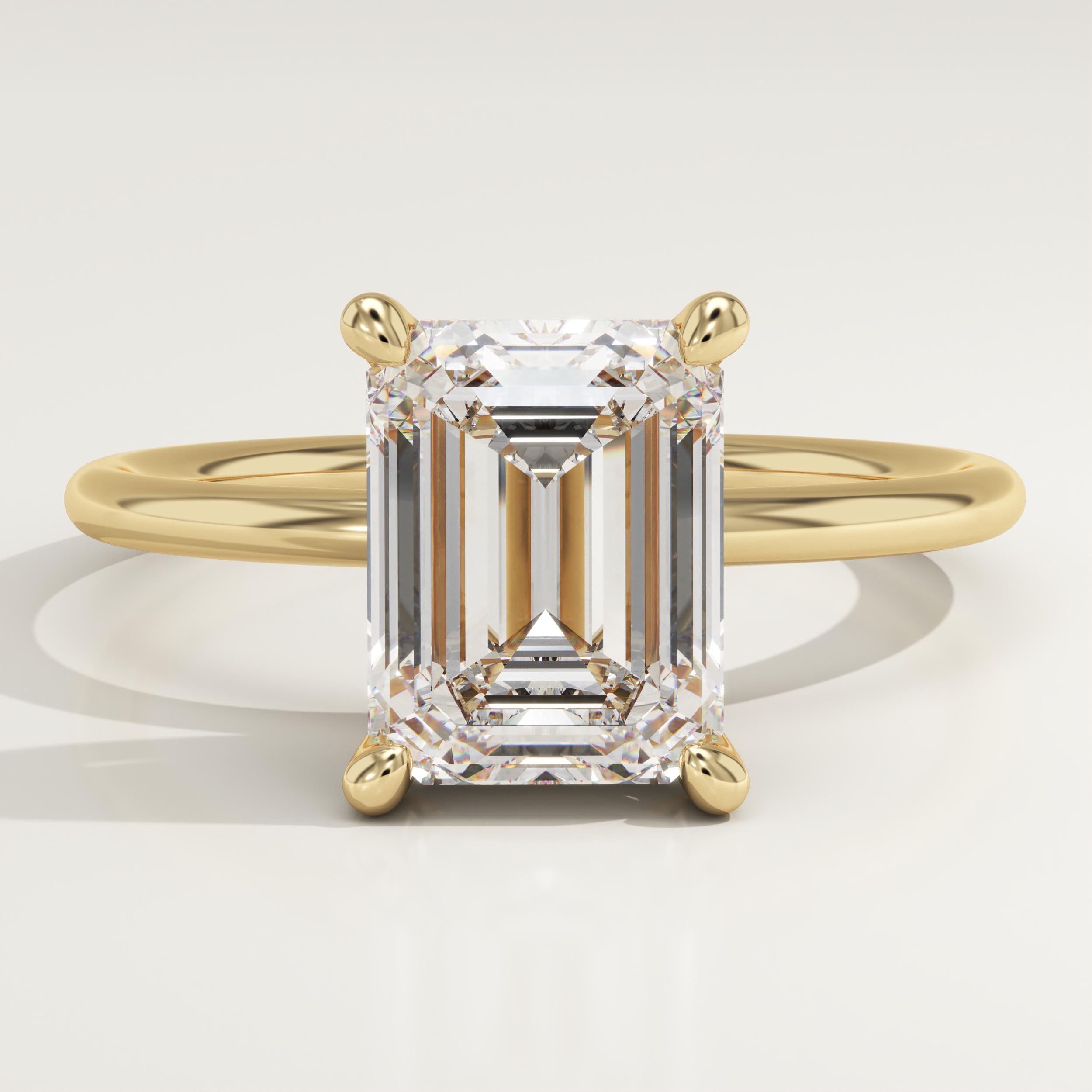 2.0 CT Emerald Cut Solitaire Lab-Grown Diamond Engagement Ring