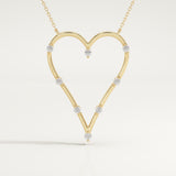 0.24 TCW Round Lab-Grown Diamond Charm Necklace