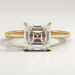 2.0 CT Asscher Cut Solitaire Lab-Grown Diamond Engagement Ring