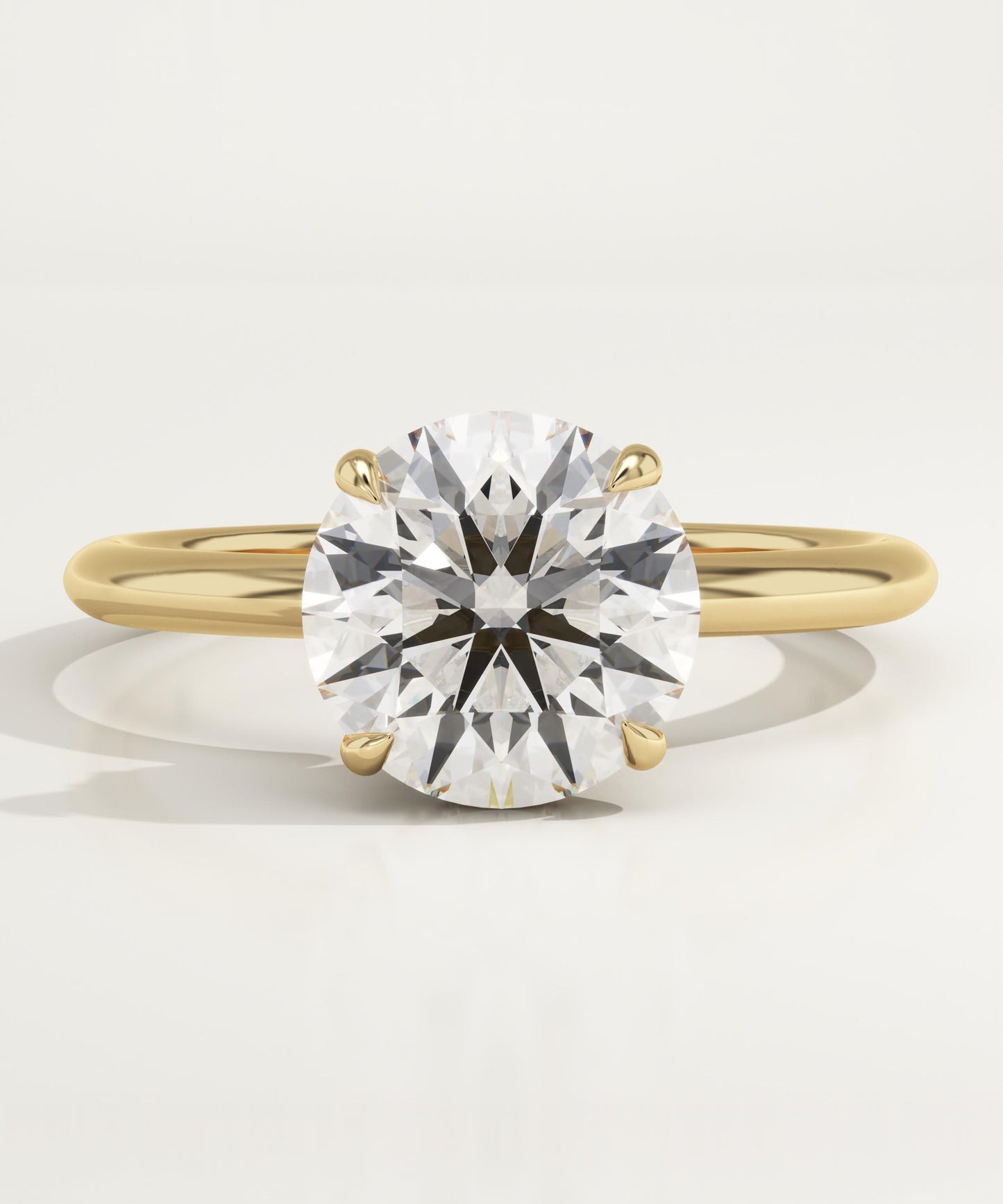 Round Cut Hidden Halo Lab-Grown Diamond Engagement Ring