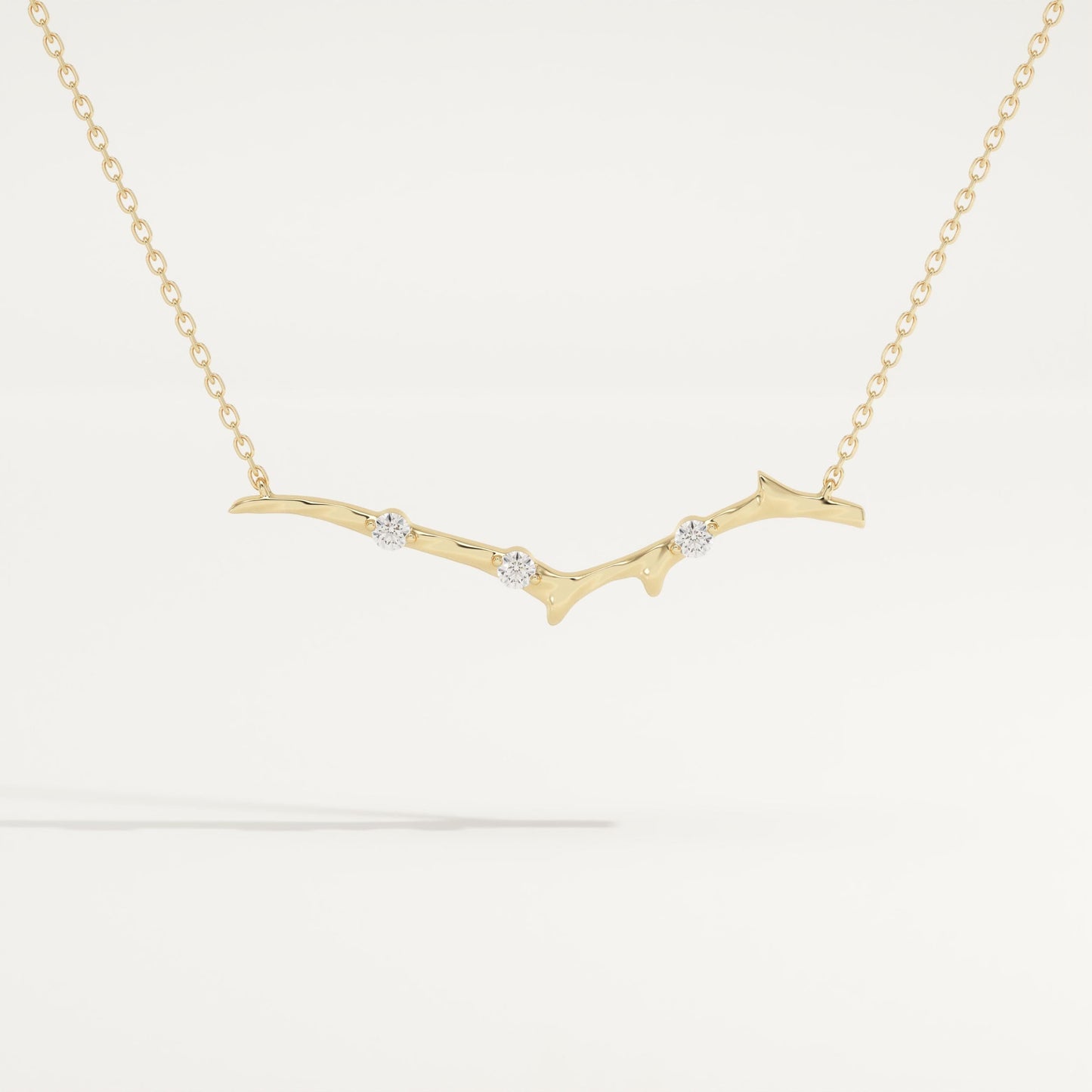 0.7 TCW Round Lab-Grown Diamond Charm Necklace