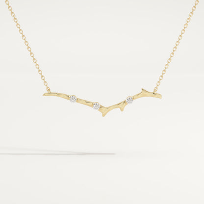 0.7 TCW Round Lab-Grown Diamond Charm Necklace