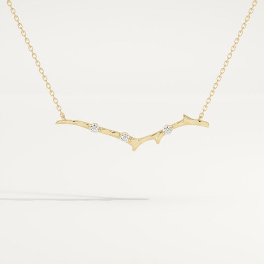 0.7 TCW Round Lab-Grown Diamond Charm Necklace