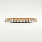 0.38 TCW Round Cut Lab-Grown Diamond Half Eternity Wedding Band