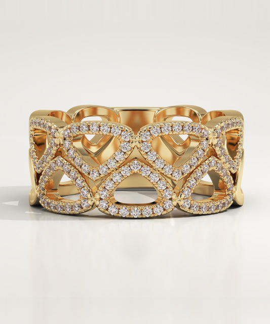 0.32 TCW Round Lab-Grown Diamond Multi Stone Wedding Band