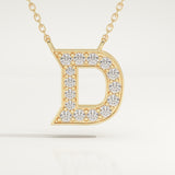 0.243 TCW Round Lab-Grown Diamond D Initial Necklace
