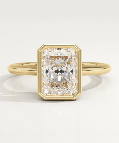 Radiant Cut Bezel Lab-Grown Diamond Engagement Ring